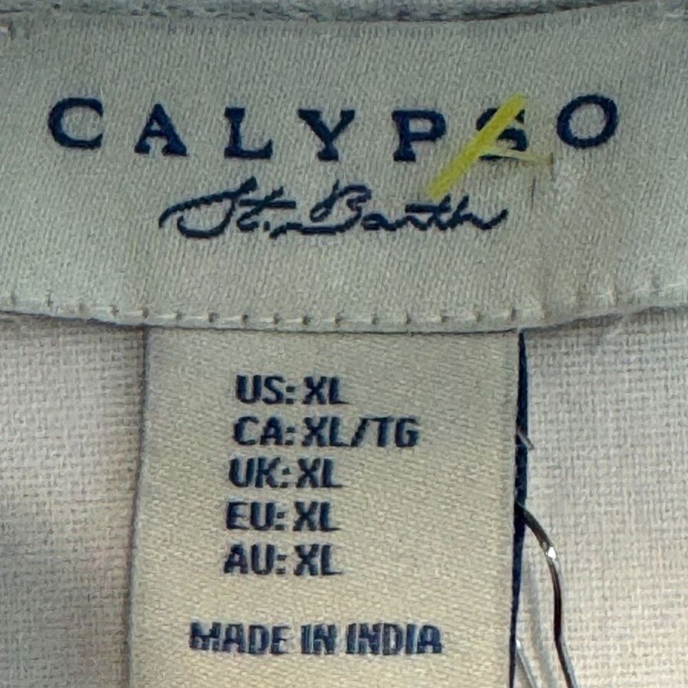 NWT Calypso St. Barth Women's White Blouse Pink Floral Embroidery Boho Size XL - Picture 8 of 11